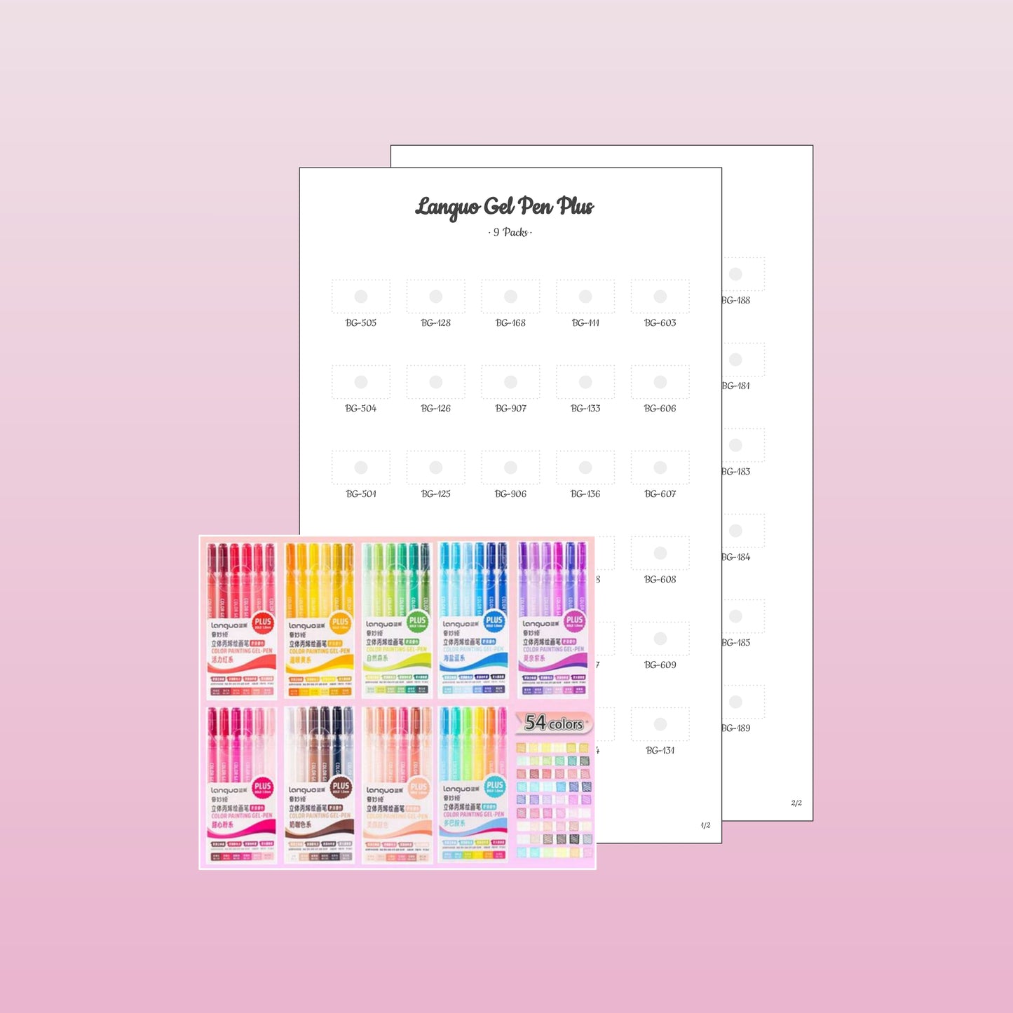 Languo Gel Pen Plus 9 Packs