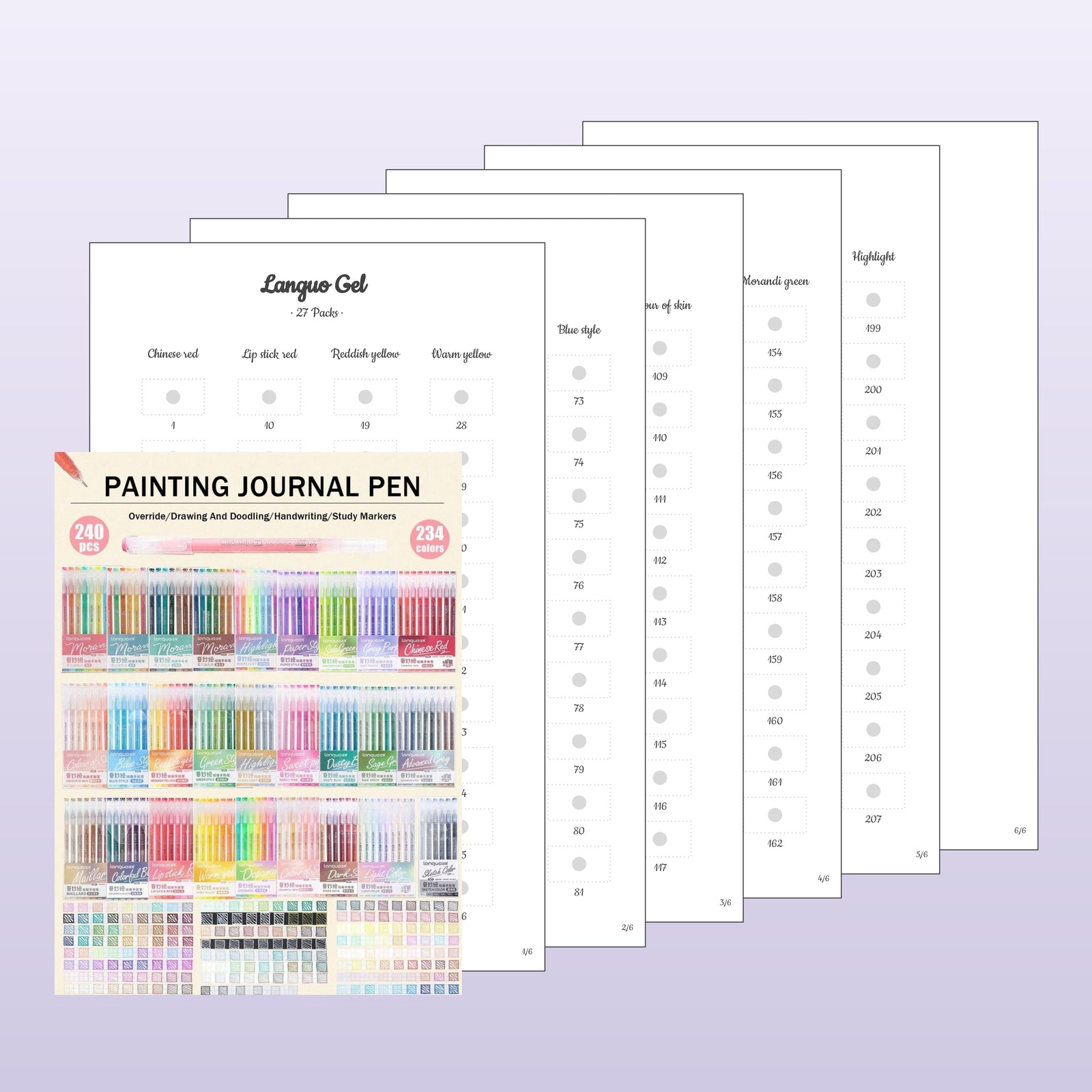 Languo Gel 27 Packs (240 pcs, 234 colors)