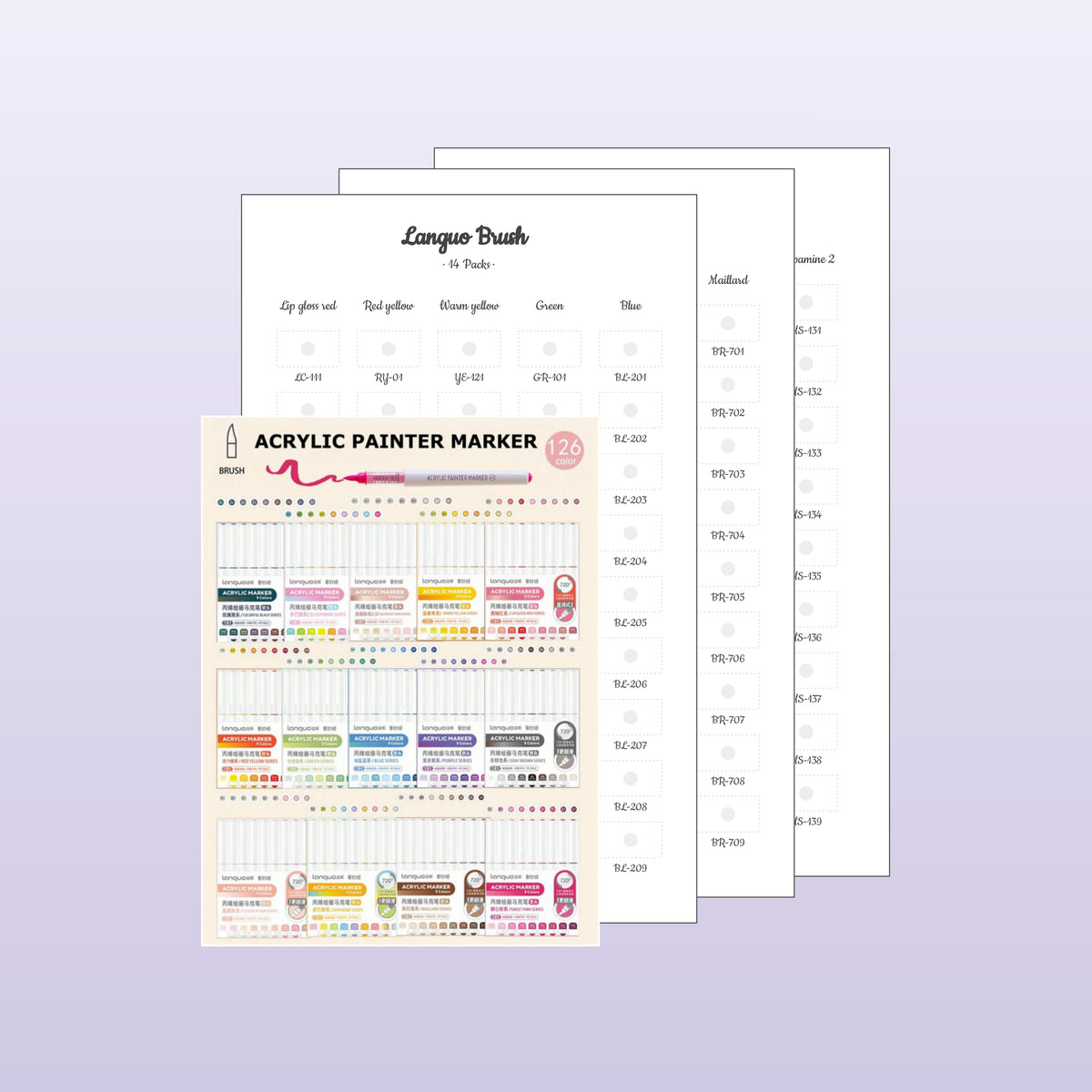 Languo Brush 14 Packs (126 colors)