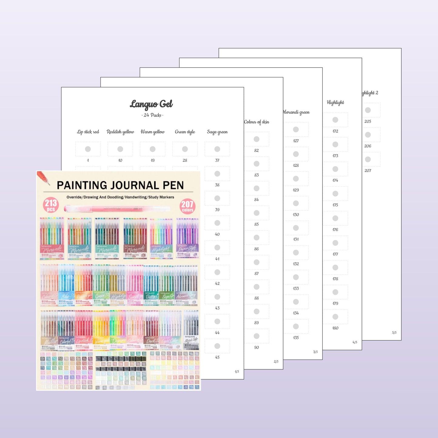 Languo Gel 24 Packs (213 pcs, 207 colors)