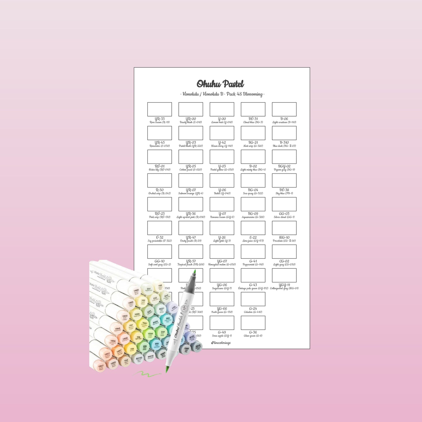 Ohuhu Honolulu / Honolulu B Pastel 48 Blossoming